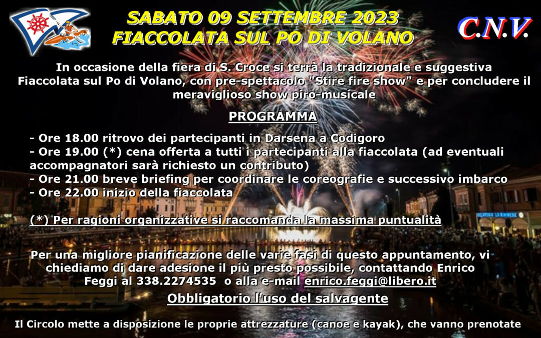 Fiaccolata sul Po di Volano – 09/09/2023